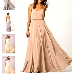 Jenny Yoo Inesse Bridesmaid Dress in Desert Rose